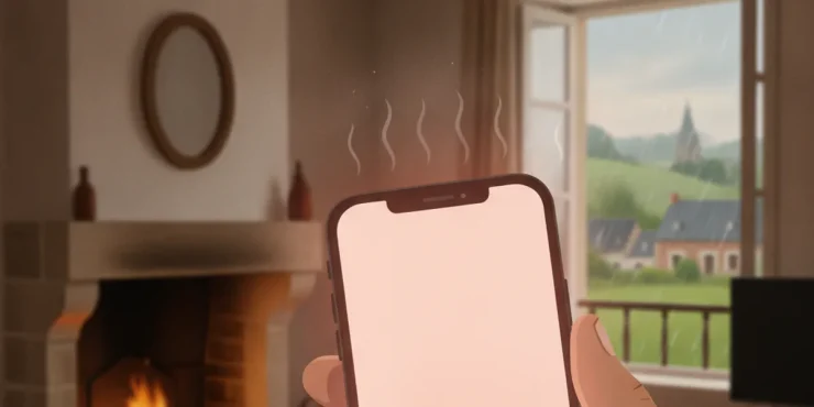 son telephone chauffe pendant appel video
